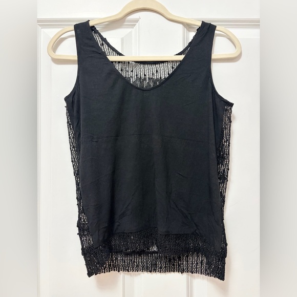 Intimissimi Black Top with Silver Sequins Small - Picture 3 of 5
